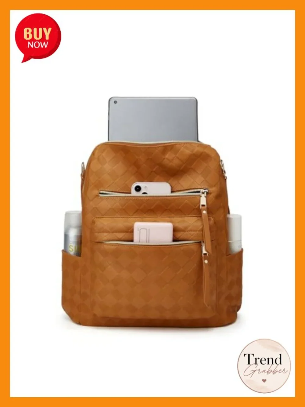 PU Leather Women's Travel Backpack with Wallet 2 Piece Set